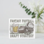 Fantasy Football Entwurf Strategie Postkarte (Stehend Vorderseite)