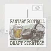 Fantasy Football Entwurf Strategie Postkarte (Vorne/Hinten)