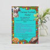 Fantasy Football Fiesta Einladung (Stehend Vorderseite)