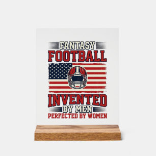 Fantasy Football Frauen Vintage Sportshirt_1 Acrylschild