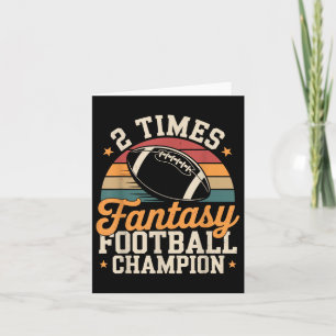 Fantasy Football Funny 2 Time Champion Karte