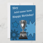 Fantasy Football Funny Birthday Card 12x18 Custom Einladung (Vorderseite)