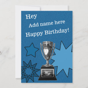 Fantasy Football Funny Birthday Card 12x18 Custom Einladung