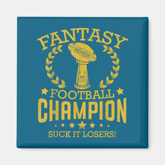 Fantasy Football Funny Champ Chamon  Magnet (Vorne)