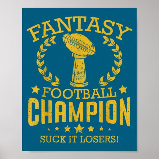 Fantasy Football Funny Champ Chamon  Poster (Vorne)