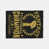 Fantasy Football Funny Champ Champion Draft 2019  Fleecedecke (Vorderseite (Horizontal))