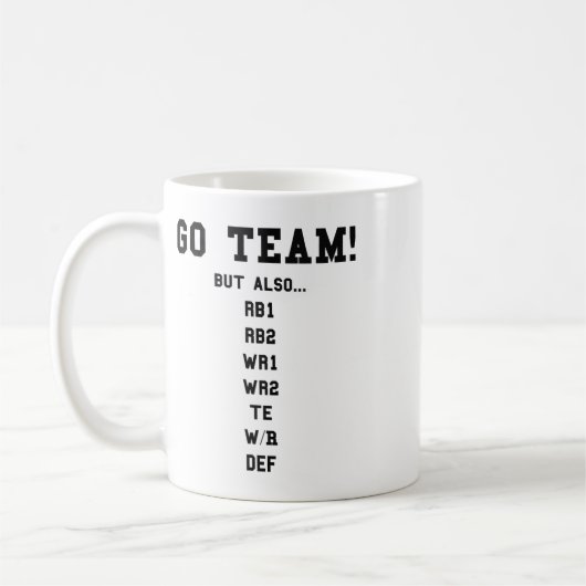 Fantasy Football Funny - Go Team  Kaffeetasse (Links)