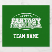 Fantasy Football - Funny Sports Gift Bierflaschenetikett (Einzelnes Label)