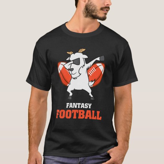 Fantasy Football Goat Dabbing Champion T-Shirt (Vorderseite)