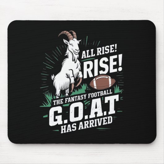 Fantasy Football Goat Shirt League Champion Champ  Mousepad (Vorne)