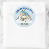 Fantasy Football GOD Runder Aufkleber (Tasche)
