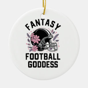 Fantasy Football Goddess Sports League Entwurf Keramik Ornament
