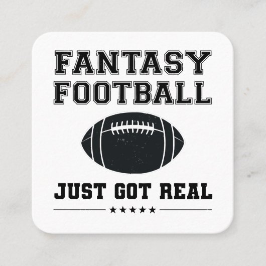 Fantasy Football Got einfach echt Quadratische Visitenkarte (Vorderseite)