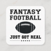 Fantasy Football Got einfach echt Quadratische Visitenkarte (Rückseite)