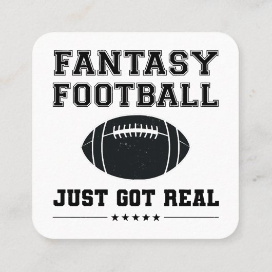 Fantasy Football Got einfach echt Quadratische Visitenkarte (Rückseite)