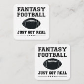 Fantasy Football Got einfach echt Quadratische Visitenkarte (Vorne/Hinten)