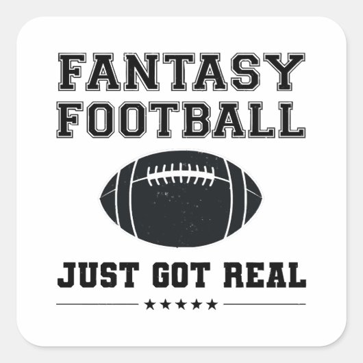 Fantasy Football Got einfach echt Quadratischer Aufkleber (Vorderseite)