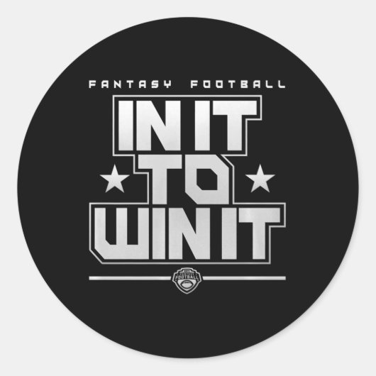 Fantasy Football in ihm zu gewinnen Runder Aufkleber (Vorderseite)