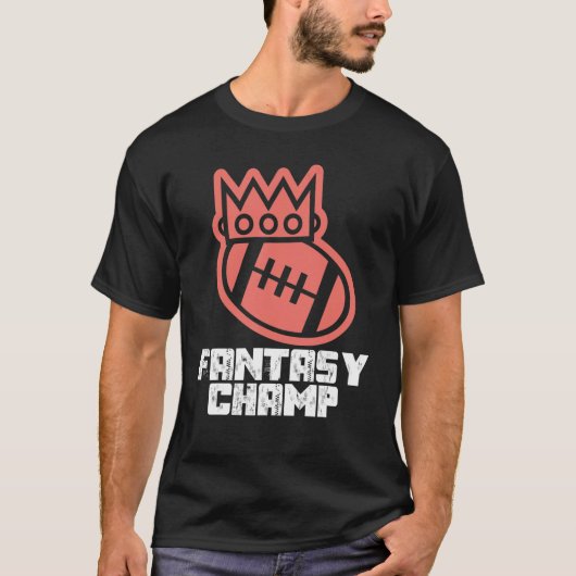 Fantasy Football League Champion Championship DFS T-Shirt (Vorderseite)