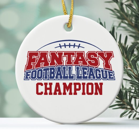 Fantasy Football League Champion Keramikornament