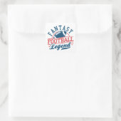 Fantasy Football Legende Quadratischer Aufkleber (Tasche)