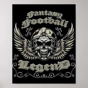 Fantasy-Football-Legende Retro Vintage-Fantasy-Fuß Poster