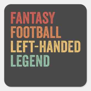 Fantasy-Football Linkshänder Legende Lustig Retro Quadratischer Aufkleber