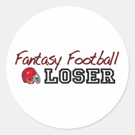 Fantasy Football Loser Runder Aufkleber (Vorderseite)