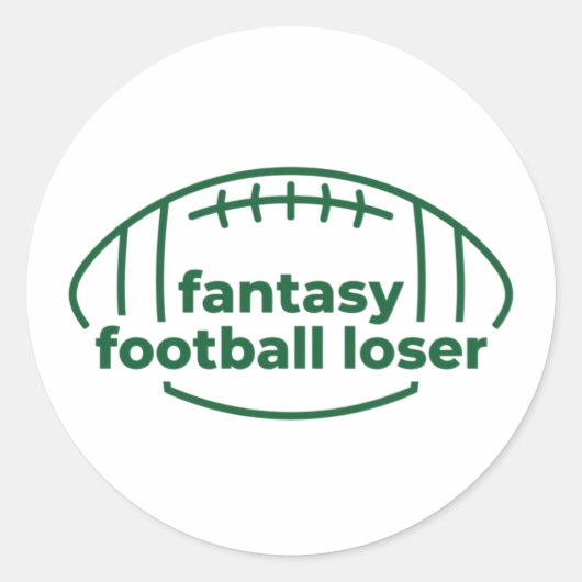 Fantasy Football Loser Runder Aufkleber (Vorderseite)