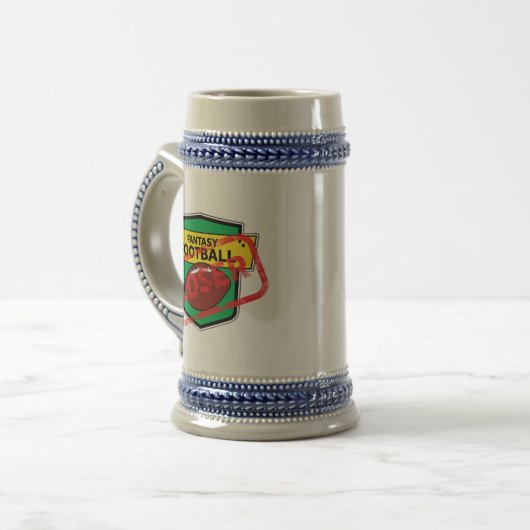 Fantasy Football Loser Strafe Bierglas (Vorderseite Links)