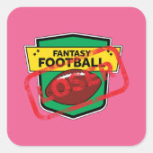 Fantasy Football Loser Strafe Quadratischer Aufkleber (Vorderseite)