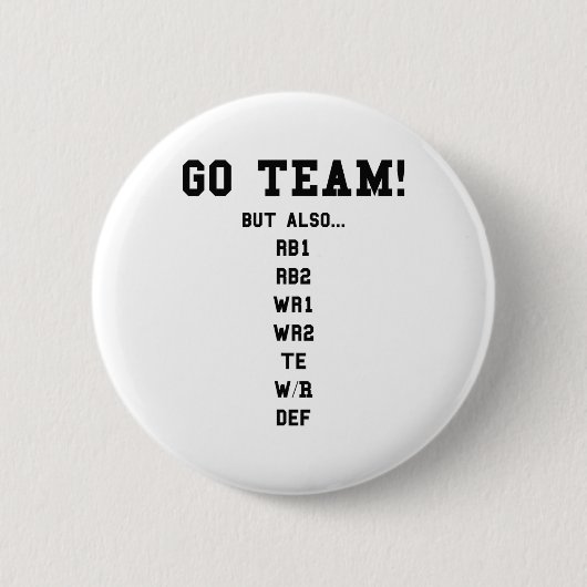 Fantasy Football Lustig - Los geht's Team  Button (Vorderseite)