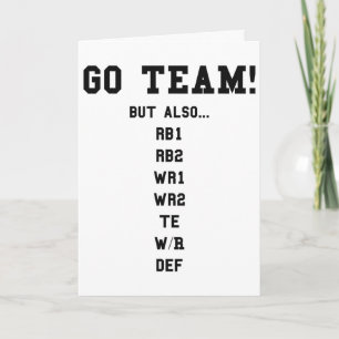 Fantasy Football Lustig - Los geht's Team Karte