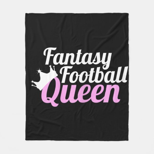 Fantasy Football Queen Fun Fleecedecke (Vorderseite)