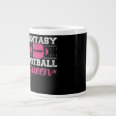 Fantasy Football Queen Funny Game Day Fantasy Gesc Jumbo-Tasse (Vorderseite Rechts)