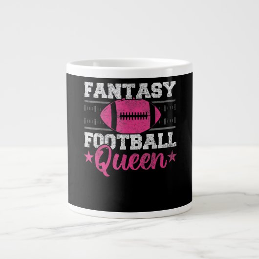 Fantasy Football Queen Funny Game Day Fantasy Gesc Jumbo-Tasse (Vorderseite)