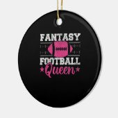 Fantasy Football Queen Funny Game Day Fantasy Gesc Keramik Ornament (Links)