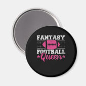 Fantasy Football Queen Funny Game Day Fantasy Gesc Magnet (Vorderseite/Rückseite)