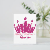 Fantasy Football Queen Postkarte (Stehend Vorderseite)