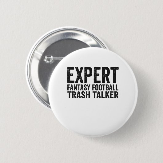 Fantasy Football Trash Talker Funny Geschenk Button (Vorne & Hinten)