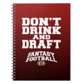 Fantasy Football - Trinken Sie nicht und entwerfen Notizblock (Vorderseite)