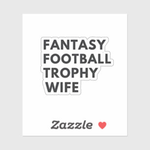 Fantasy Football Trophäe Ehefrau Funny Couples Aufkleber