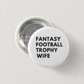Fantasy Football Trophäe Ehefrau Funny Couples Button (Vorne & Hinten)