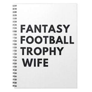 Fantasy Football Trophäe Ehefrau Funny Couples Notizblock