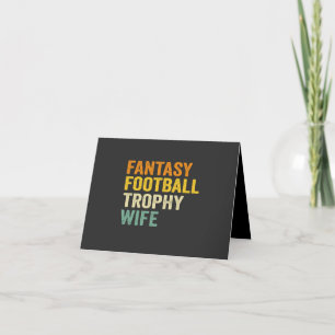 Fantasy Football Trophäe Ehefrau Witziges Vintages Dankeskarte