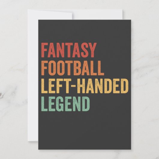 Fantasy Football Verlassen Handgriff Legend Funny Einladung (Vorderseite)