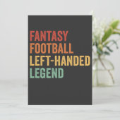Fantasy Football Verlassen Handgriff Legend Funny Einladung (Stehend Vorderseite)