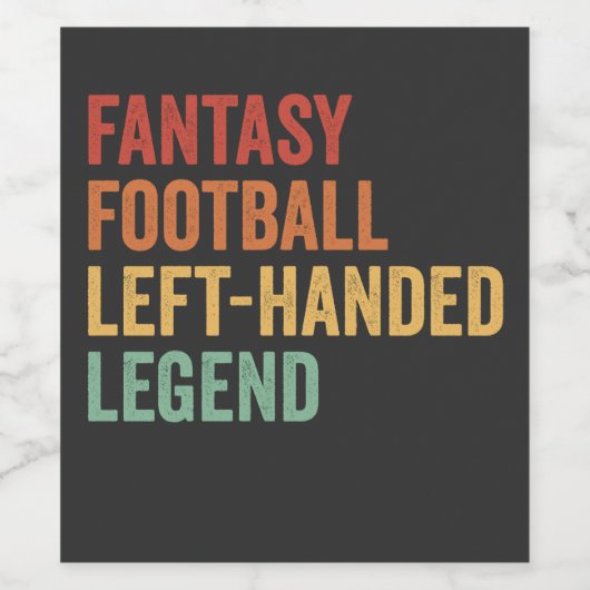 Fantasy Football Verlassen Handgriff Legend Funny  Weinetikett (Einzelnes Label)