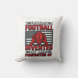 Fantasy Football Vintage Basketball Flag-Shirt-Des Kissen