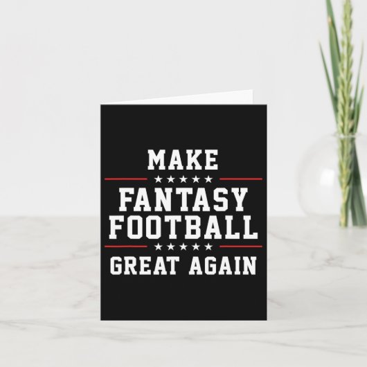 Fantasy Football wieder großartig machen Karte (Vorderseite)
